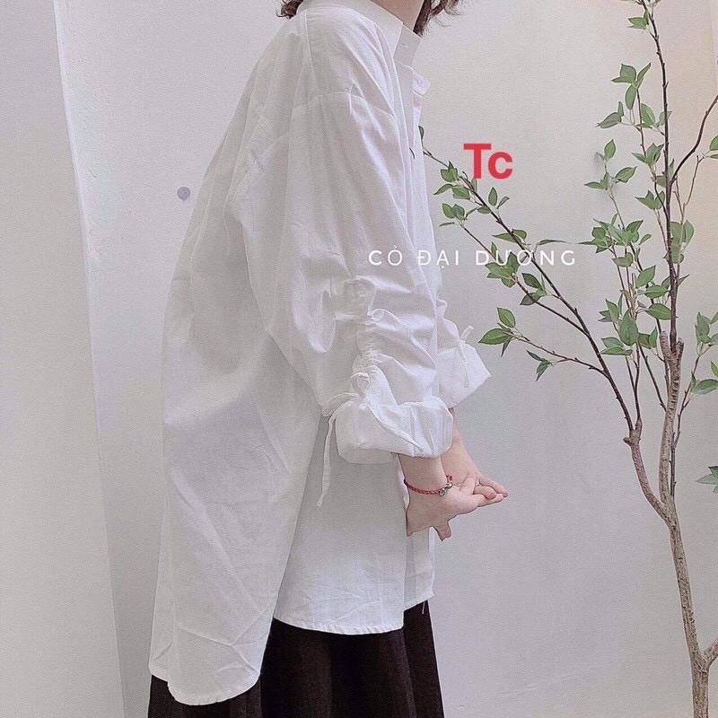 Áo sơ mi nữ tay dây rút siêu xinh