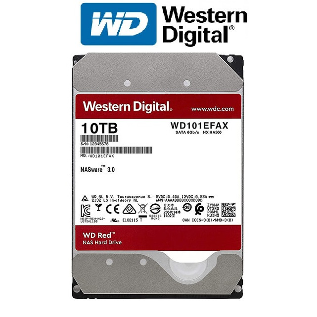 Ổ Cứng HDD WD Red 10TB 3.5 inch Sata III - Hàng Nhập Khẩu