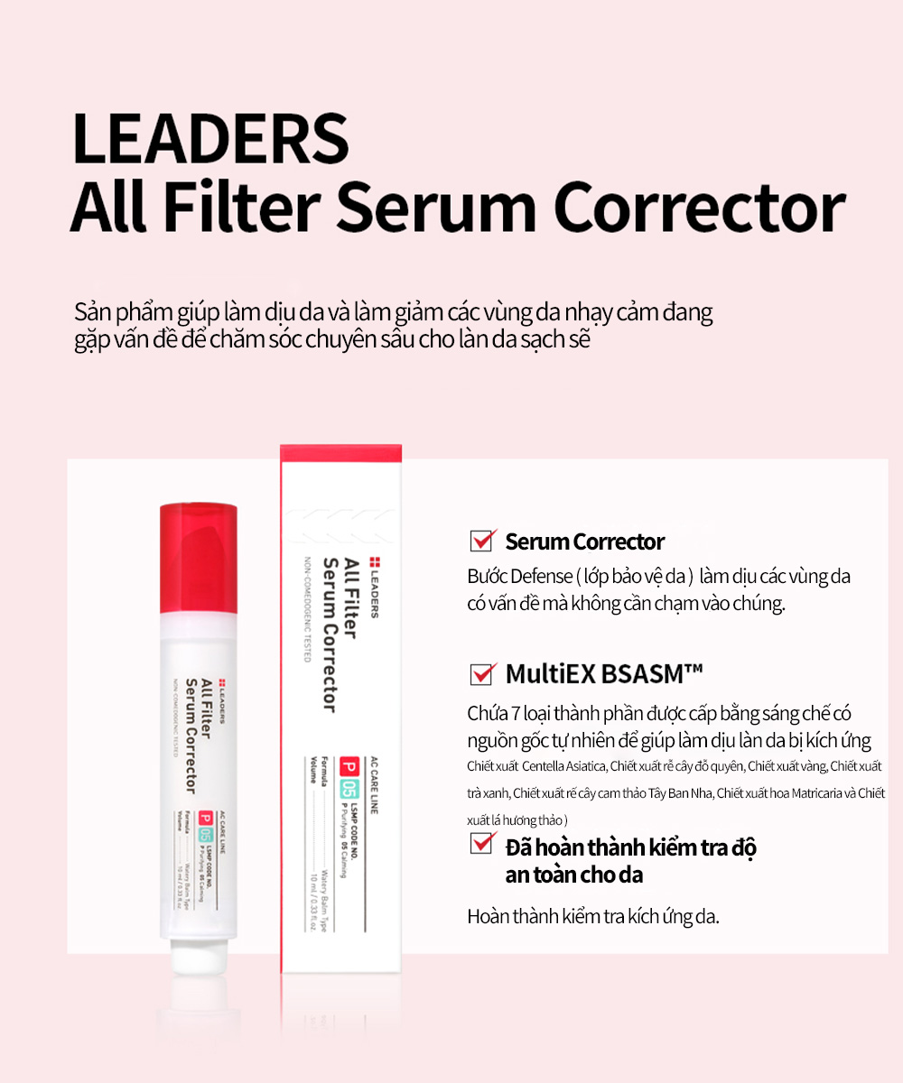 Serum ngừa mụn Leaders All Filter Serum Correstor