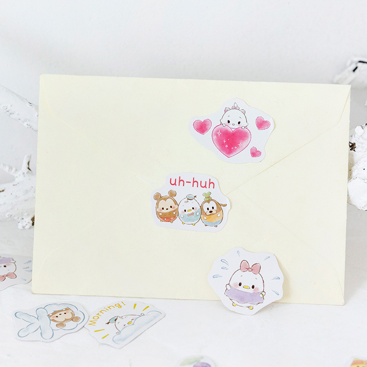 Sticker chủ đề Tsum Tsum - Hộp 45 miếng dán trang trí sổ tay Bullet Journal - M129