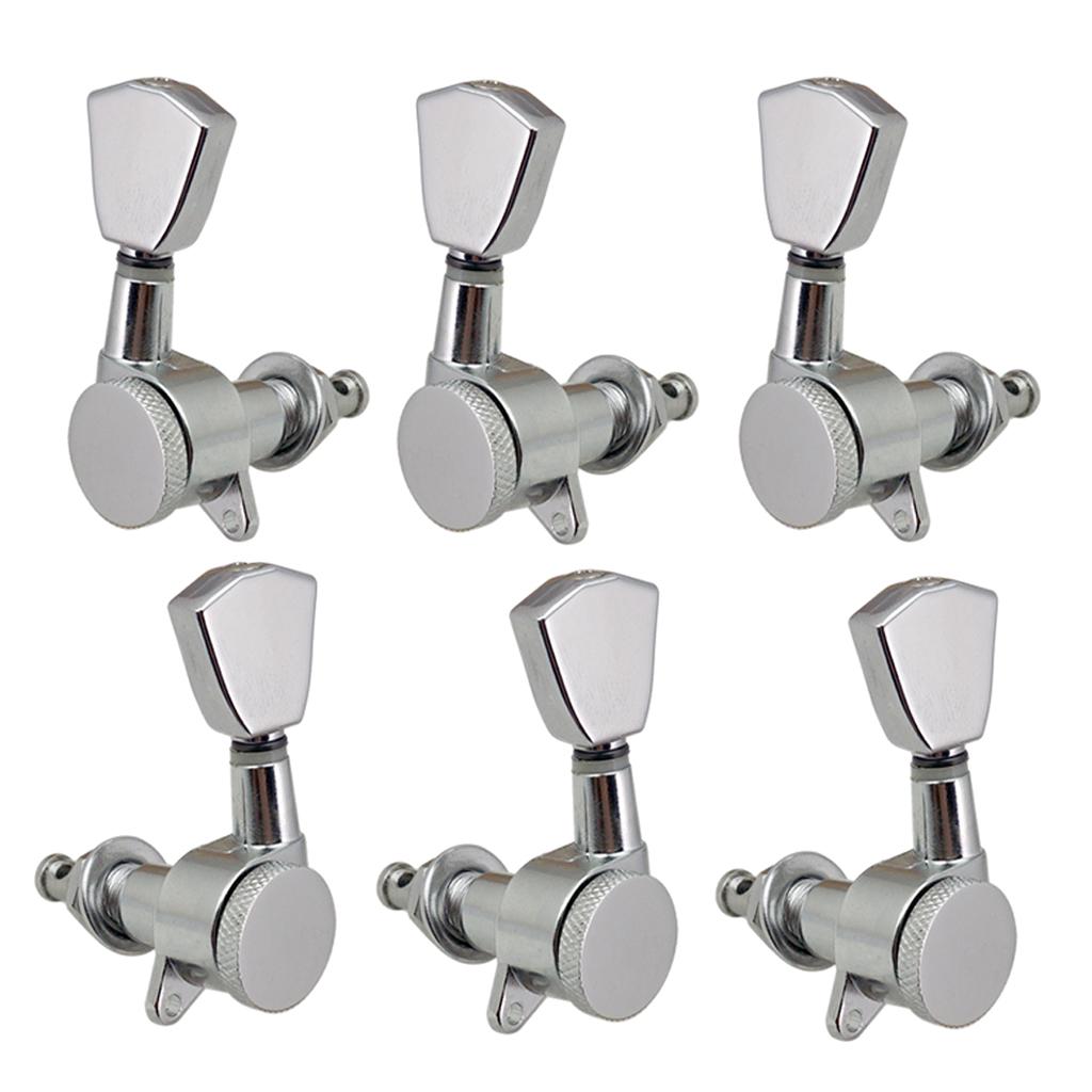 3L3R Đàn Guitar Điện Chỉnh Chốt Máy Đầu Núm Phần Phụ Kiện Bạc