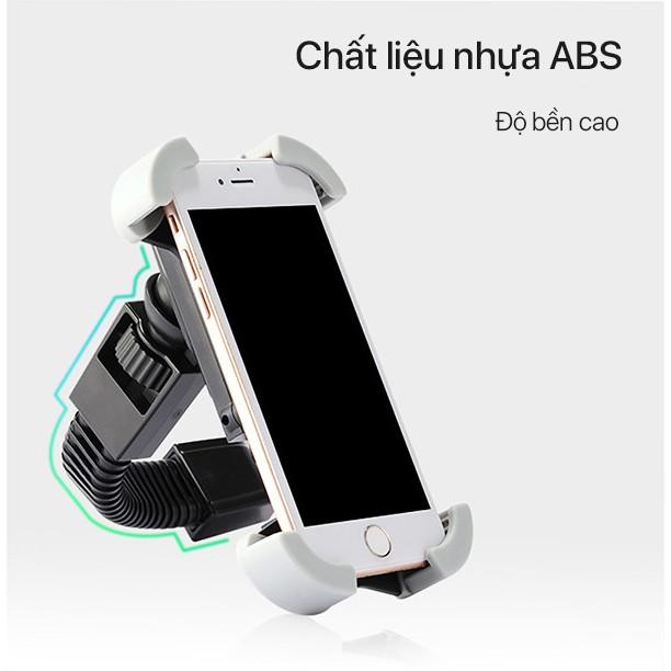 Giá Đỡ Điện Thoại Trên Xe Máy Thương Hiệu ROBOT Có 4 Góc Kẹp Chắc Chắn Thích Hợp Cho Màn Hình 4-5.5 inch - Hàng Chính Hãng