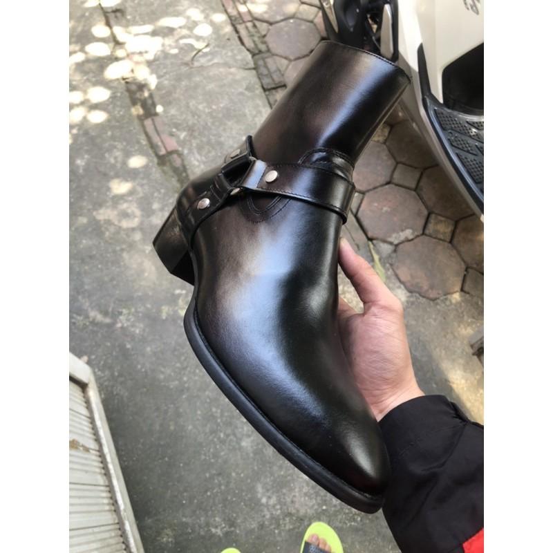 Harness Boots da bò, đế phíp gỗ