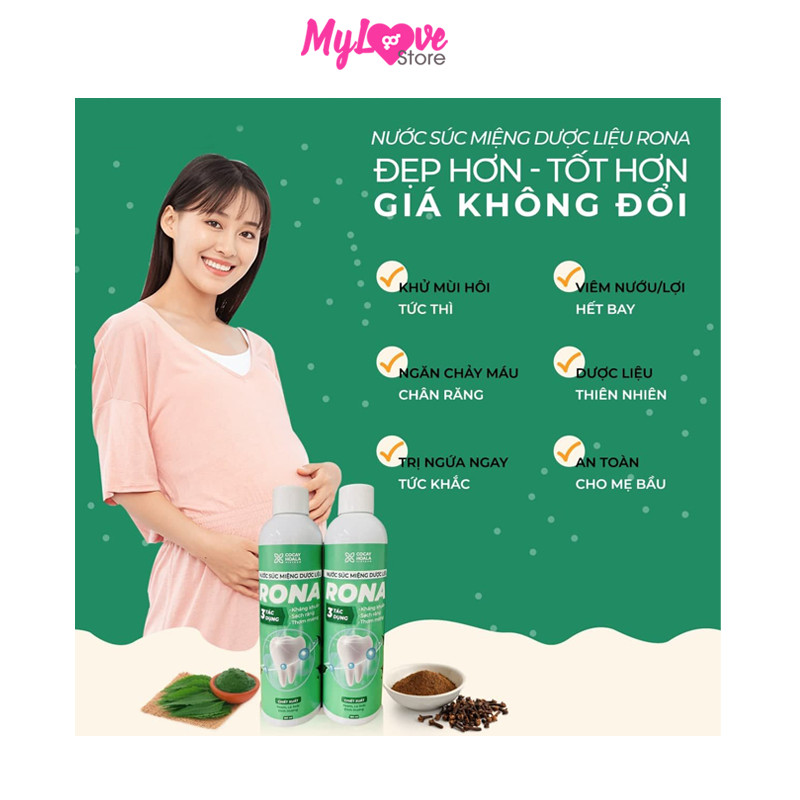 Nước Súc Miệng Dược Liệu Rona Cocayhoala Sạch Răng – Khử Mùi Hôi – Ngừa Viêm Lợi, Không Cồn, Chai 180ml