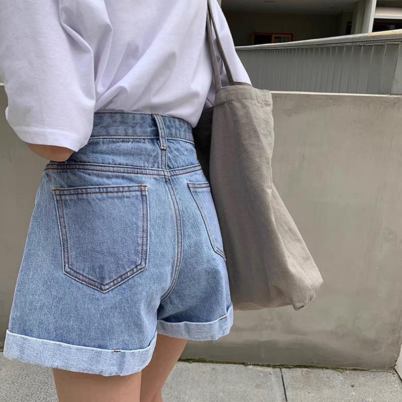 Quần short jean, quần đùi cạp cao, sooc Quảng Châu