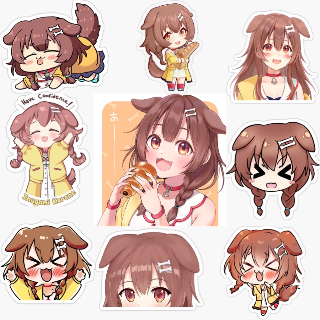 Ảnh Sticker Usada Pekora Hololive 30-60 cái ép lụa khác nhau/Hình dán Usada pekora Hololive