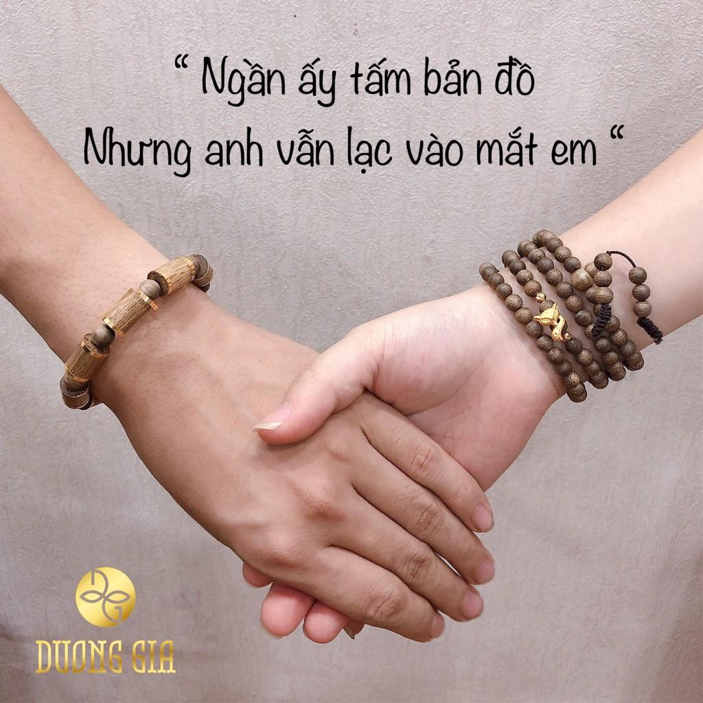Vòng Tốc Cành Trúc Ống Mix Vàng Trầm Hương Dương Gia - Vòng phong thủy - kỵ tà hút lộc