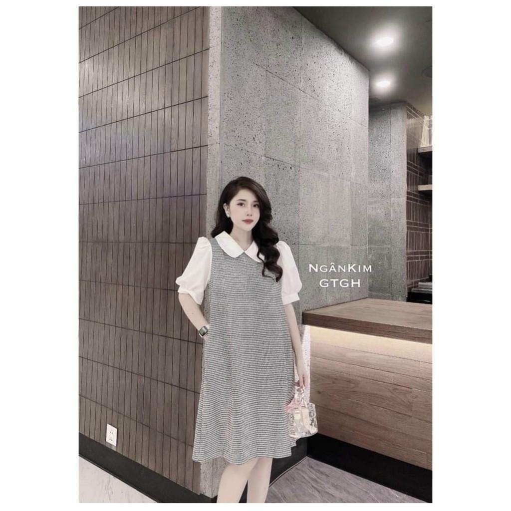 váy bầu cao cấp cực sang chảnhchất lụa siêu siêu mátfrom rộngfree size 43~67kg