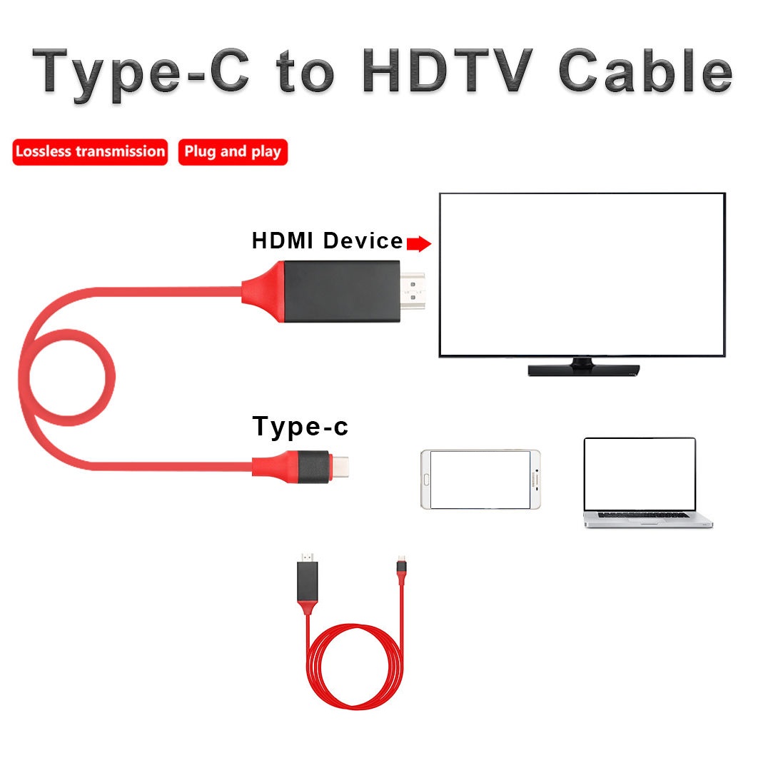 Cáp Truyền Hình Ảnh Từ Điện Thoại Lên Tivi Type-C sang HDMI Cao Cấp AZONE