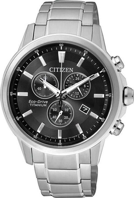 Đồng Hồ Nam Citizen Dây Titanium AT2340-81E - Mặt Đen (Sapphire)