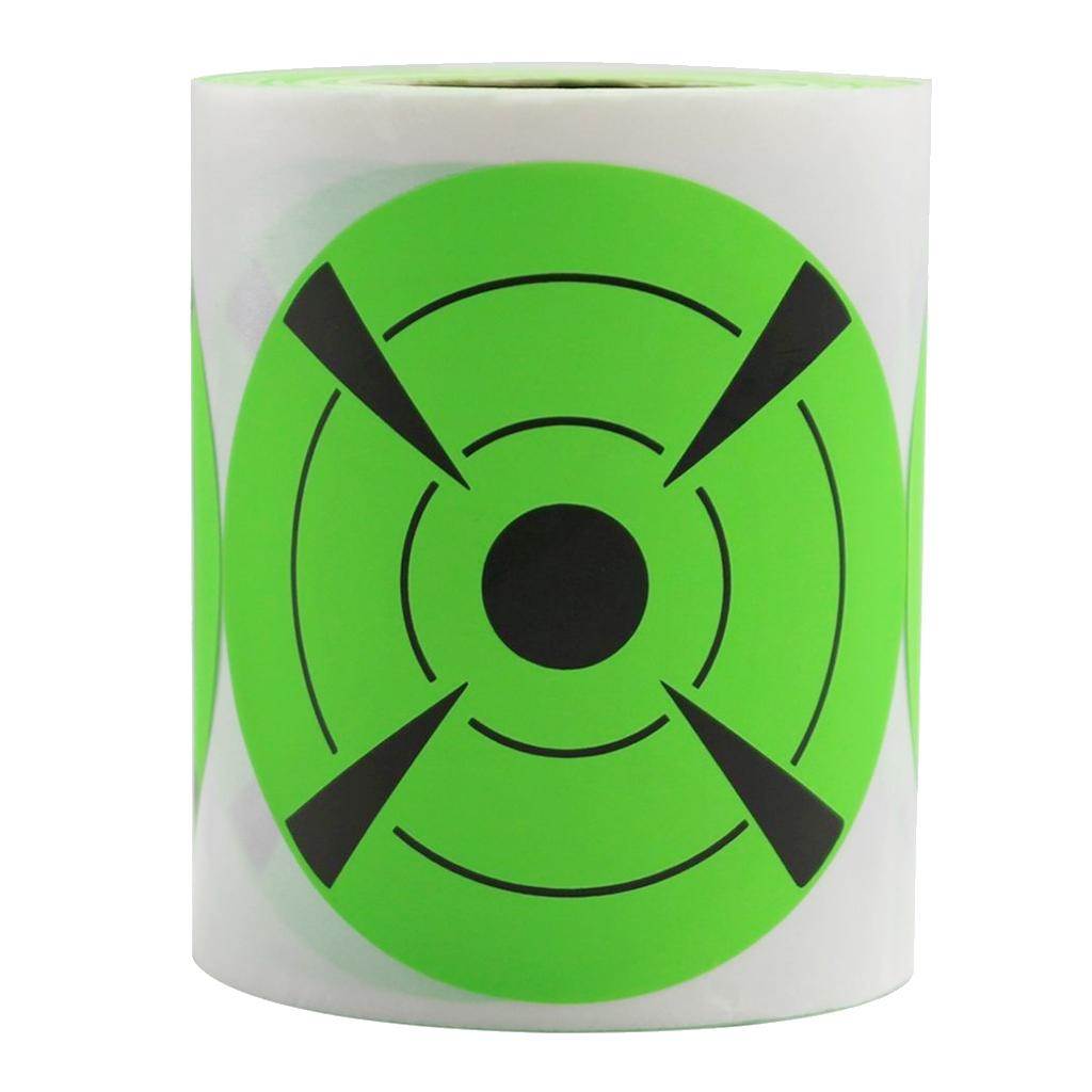 125 Pieces 3inch Diameter Adhesive Shooting Target Round Splatter Sticker Targets Shooting Portable Field Target Roll Shoot Accessories