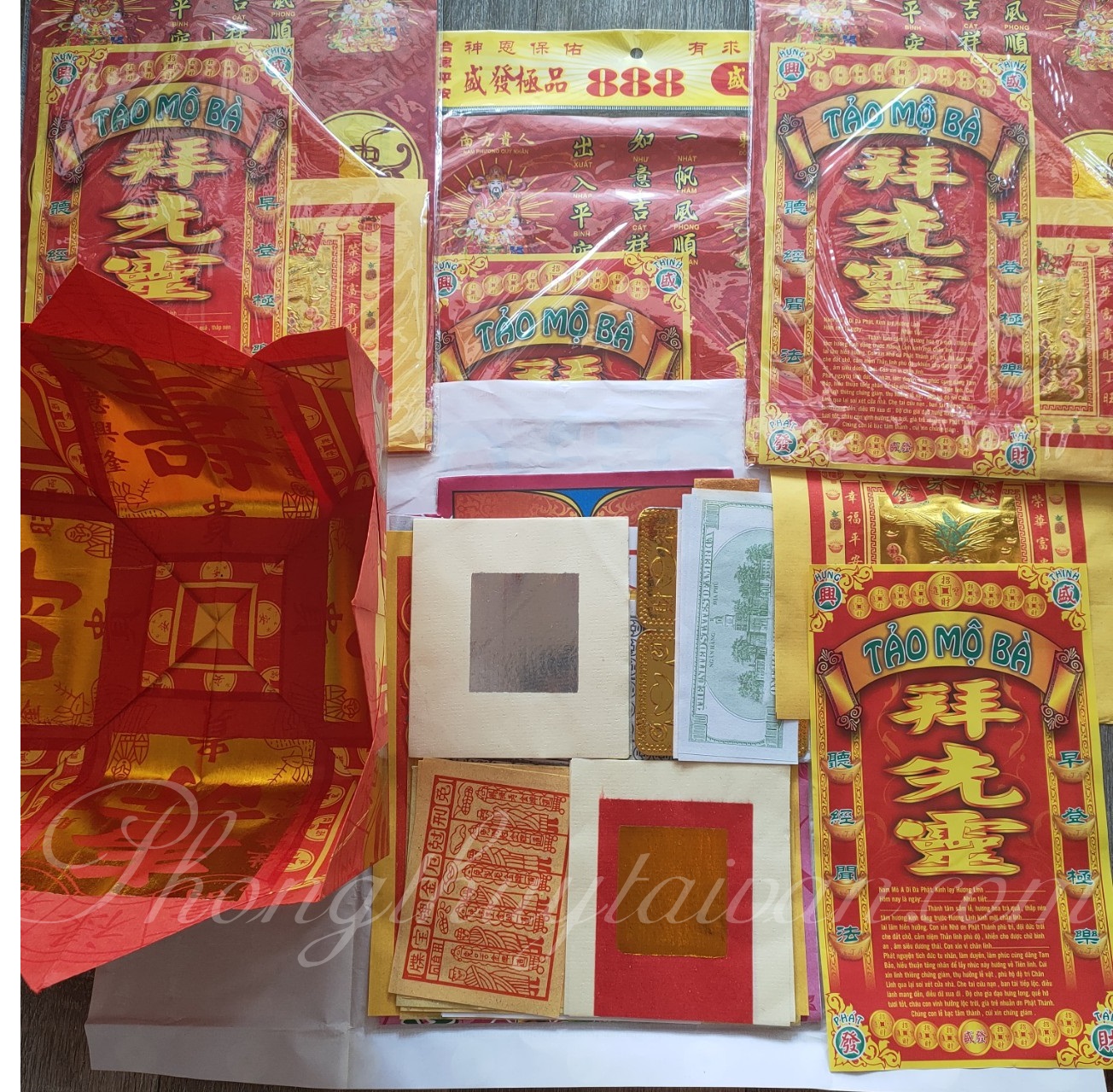 Bộ giấy cúng Tảo mộ Ông, Bà thờ cúng