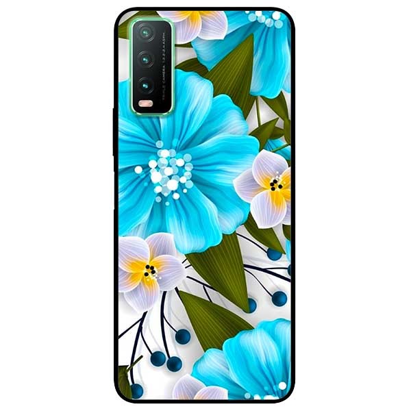 Ốp lưng dành cho Vivo Y20 - Y20s - Y12s mẫu Hoa Xanh Trắng