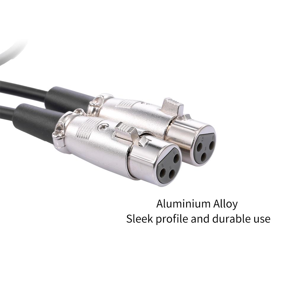 Cáp XLR 1 Male to 2 Female Bộ khuếch đại và Bảng điều khiển âm thanh 50cm
