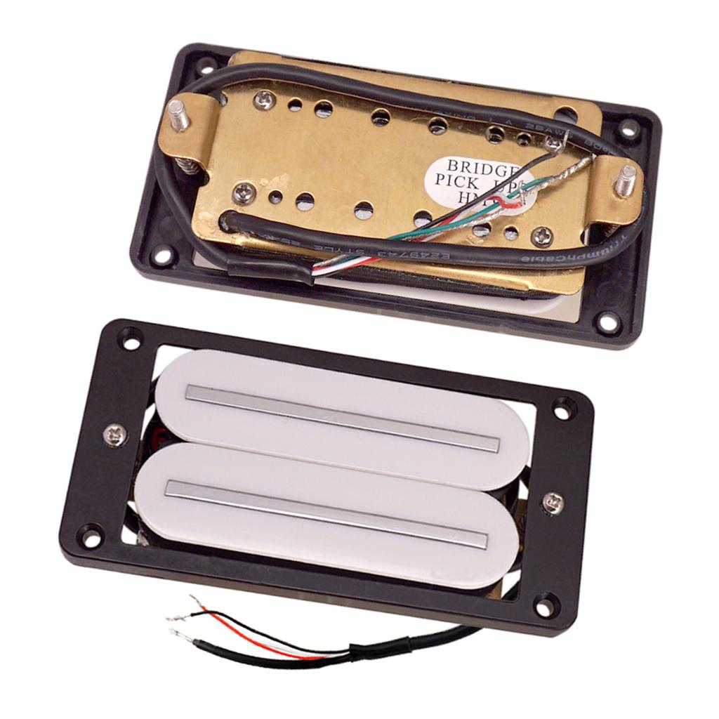 1 Bộ Nóng Đường Sắt Lưỡi Kép Humbucker Ghita Điện Cổ & Cầu
