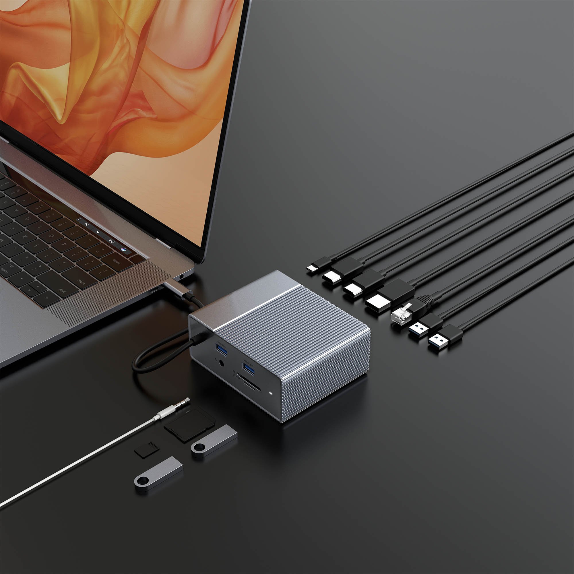 Hyperdrive Gen2 12-In-1 For Macbook, Ipad Pro 2018-2020, PC &amp; Devices (G212)-chính hãng