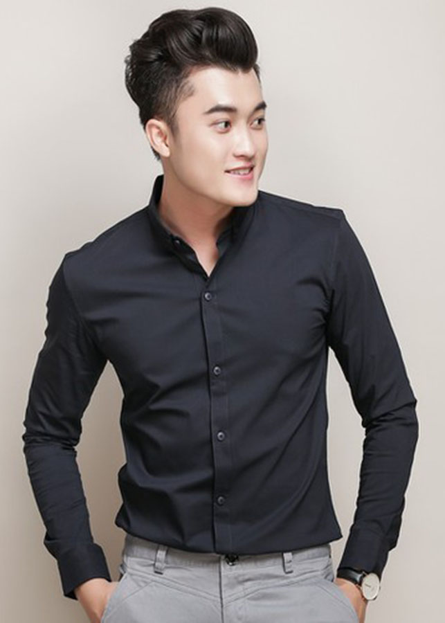 Áo Sơ Mi Nam Dài Tay SM004 - Đen - XL