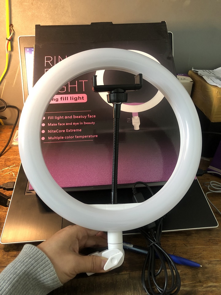 Bóng Đèn Led tròn LiveStream Ø 26CM ✓ Trang điểm ✓ Chụp ảnh ✓ Xăm nghệ thuật ✓ SIêu sáng ✓ Có nút chỉnh 3 chế độ sáng