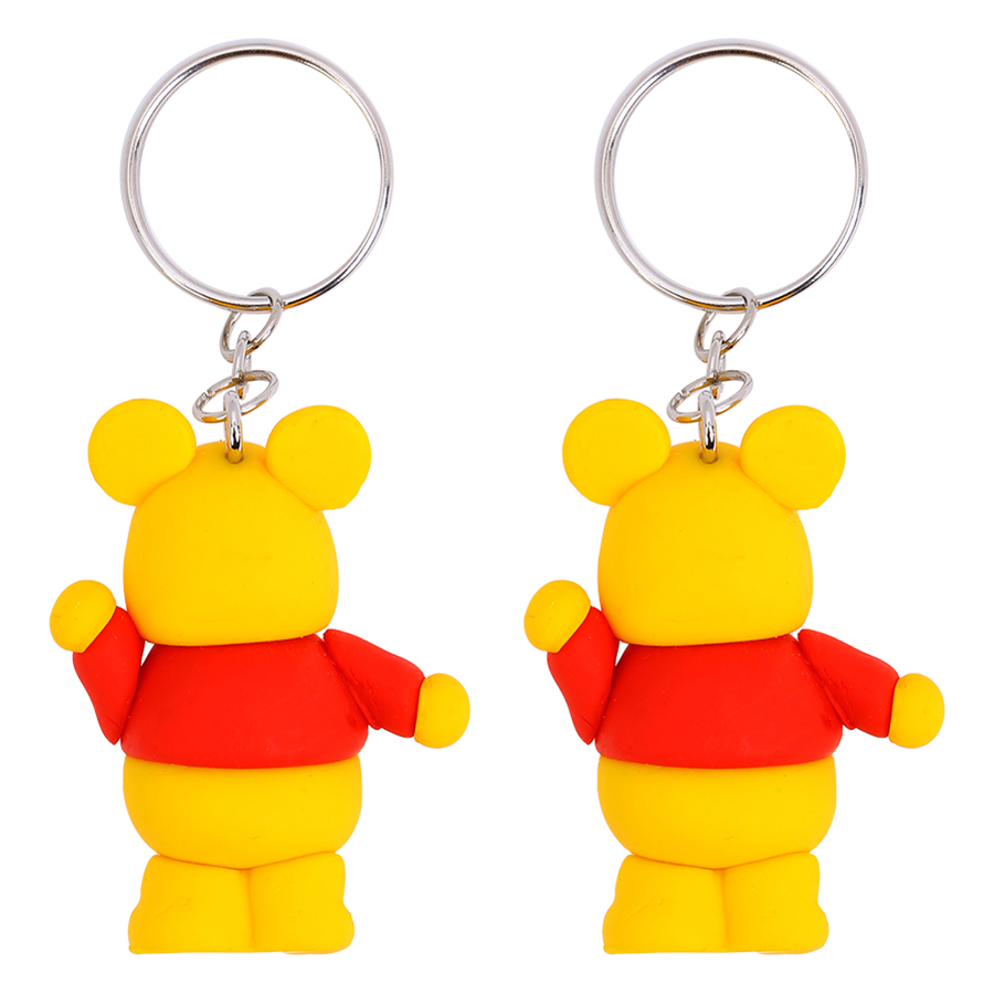 Móc Khóa Đôi Mk Hoạt Hình Gấu Pooh Dona Clay MHP02