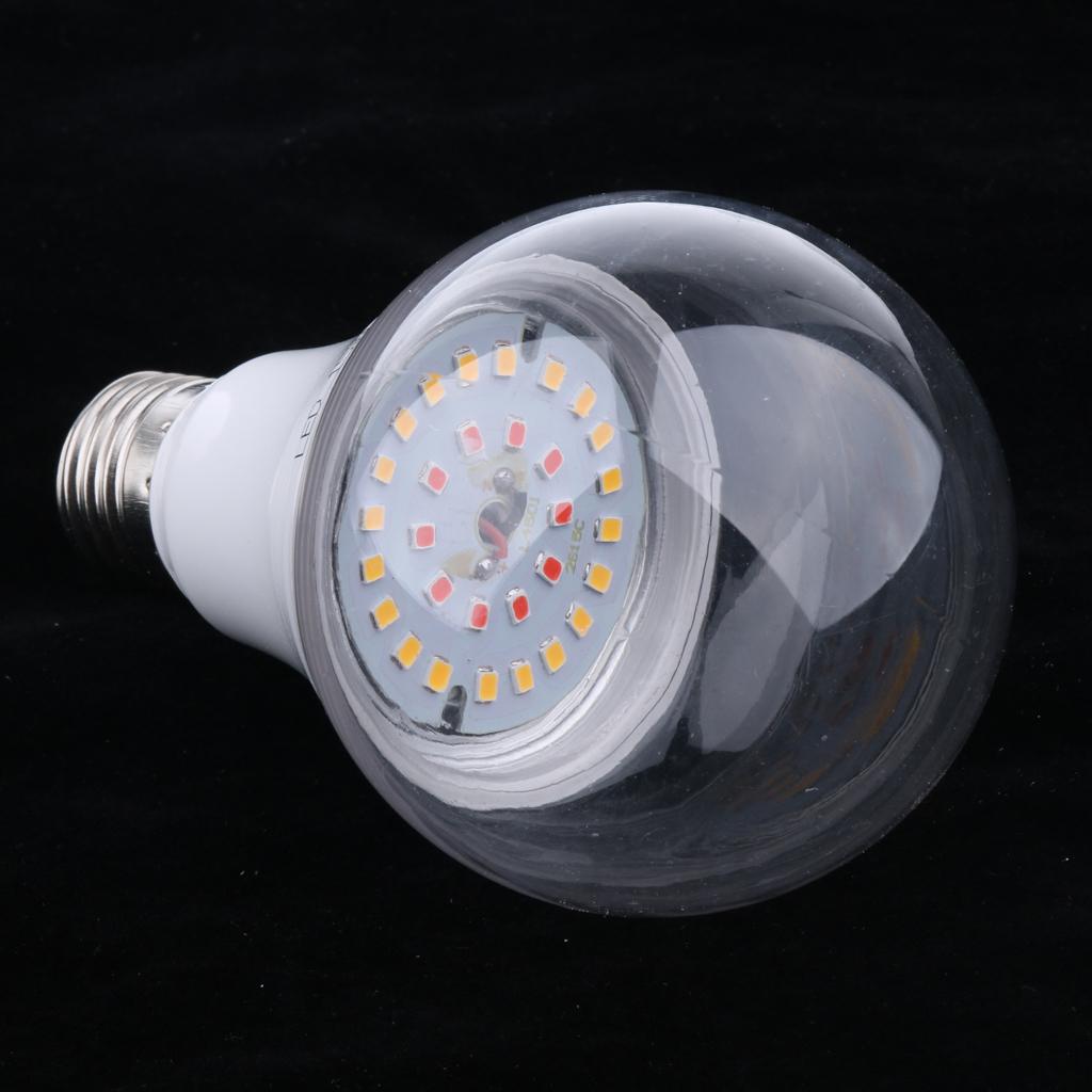 3xE27 Base LED Grow Light Bub Fruit Flower Plant Grow Lamp for Indoor Plants  Warm White_15W