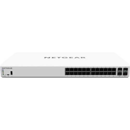 Bộ Chia Mạng Để Bàn/Gắn Rack 24 Cổng 10/100/1000M PoE+ Với 2 Cổng Quang 1G SFP Và 2 Cổng Quang 10G SFP+ Quản Trị Qua Cloud Insight Managed Gigabit Ethernet Smart Cloud Switch Netgear GC728XP- Hàng Chính Hãng