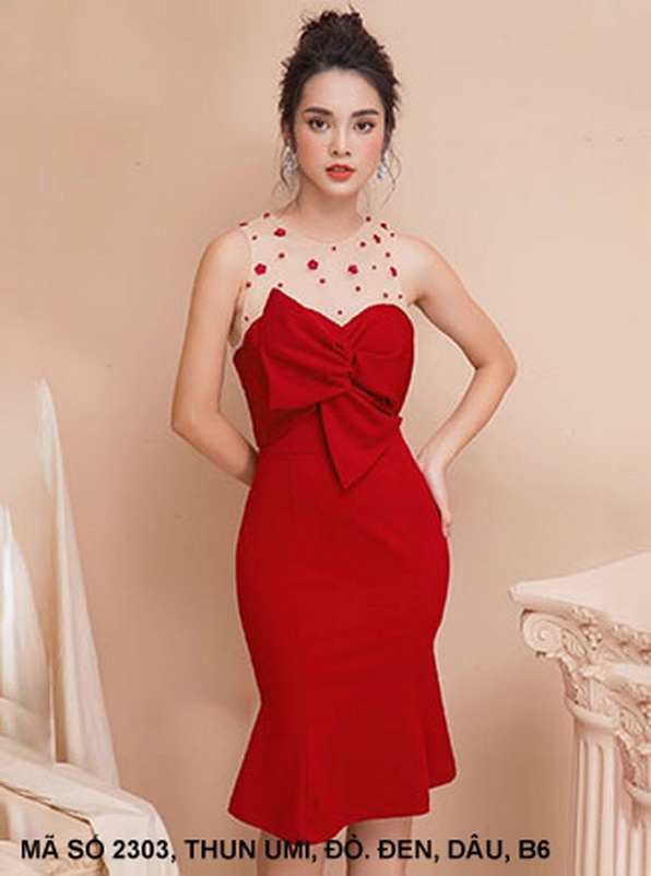ĐẦM CÚP NGỰC ĐÍNH NƠ