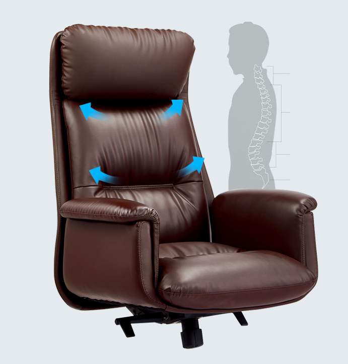 Ghế Giám Đốc Văn Phòng Da Thật / Da Tự Nhiên Siêu Êm Style Đương Đại - Có Ngả Lưng 9816-TT / Dòng Cao Cấp