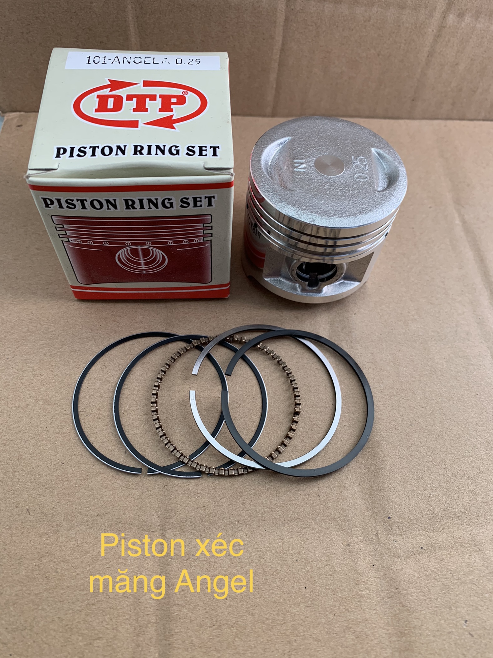 Piston (xéc măng) bạc dành cho xe ANGEL (cos 0-4)