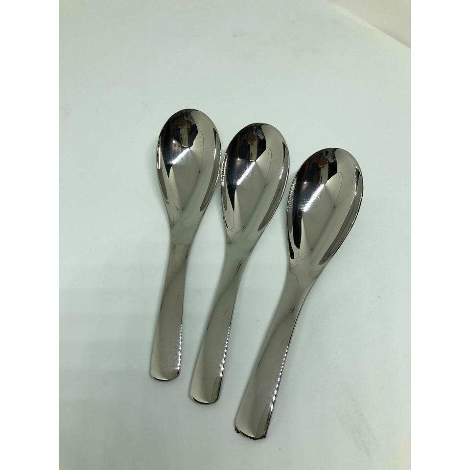 Bộ 3 muỗng súp dài 17cm inox 304 cao cấp bóng sáng hợp vệ sinh