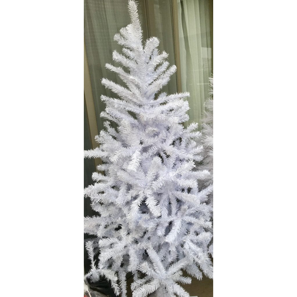 Cây thông noel màu trắng đầu tròn 2in (Cây 90cm)