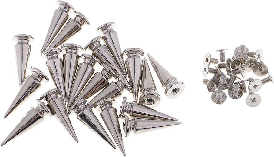20 Bộ Bạc Kim Loại Nón Vít Kim Loại Studs Leathercraft Rivet PUNK
