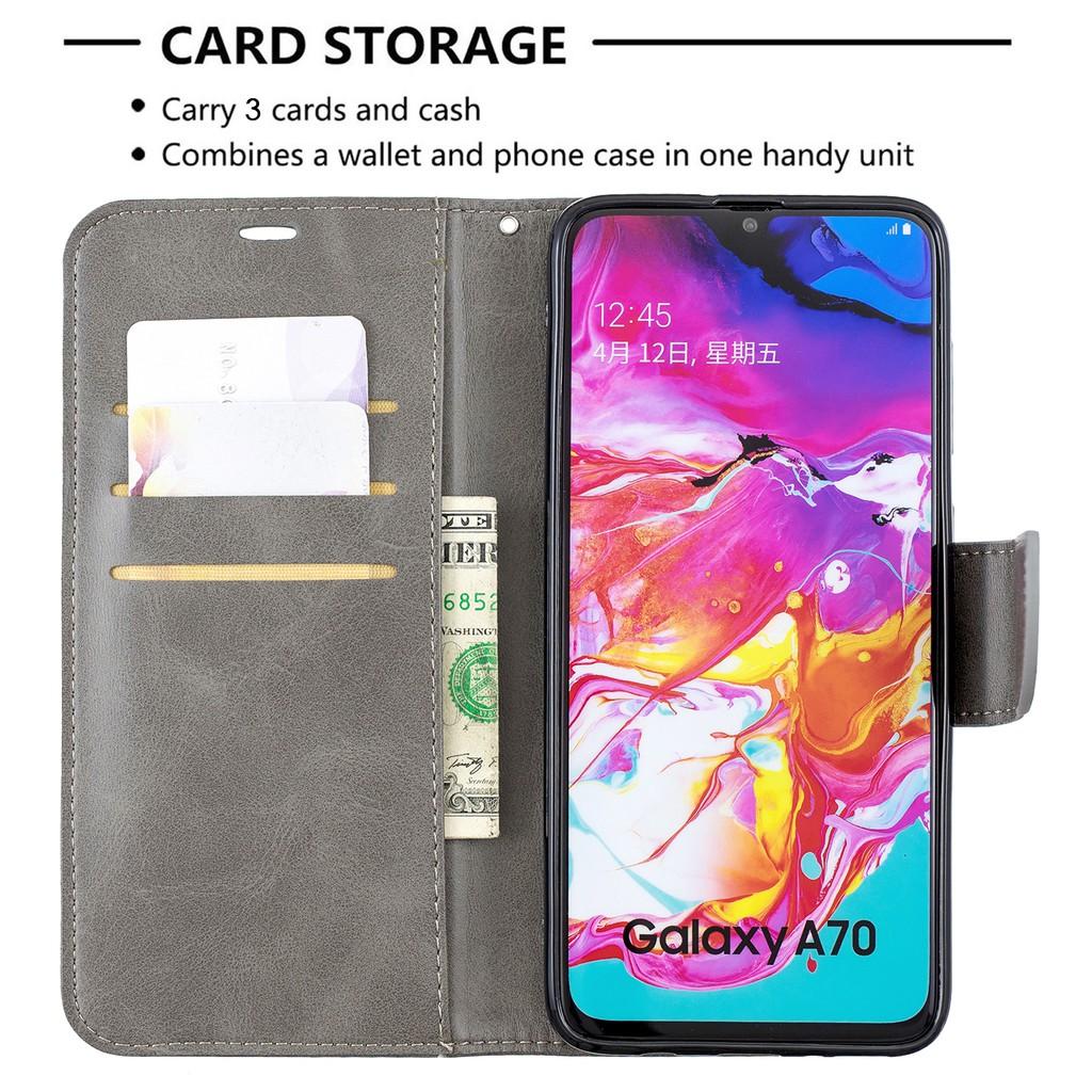Ốp lưng da ví gập cho Samsung Galaxy A70S A50S A30S A20S A10S A70 A50 A40 A30 A20 A10