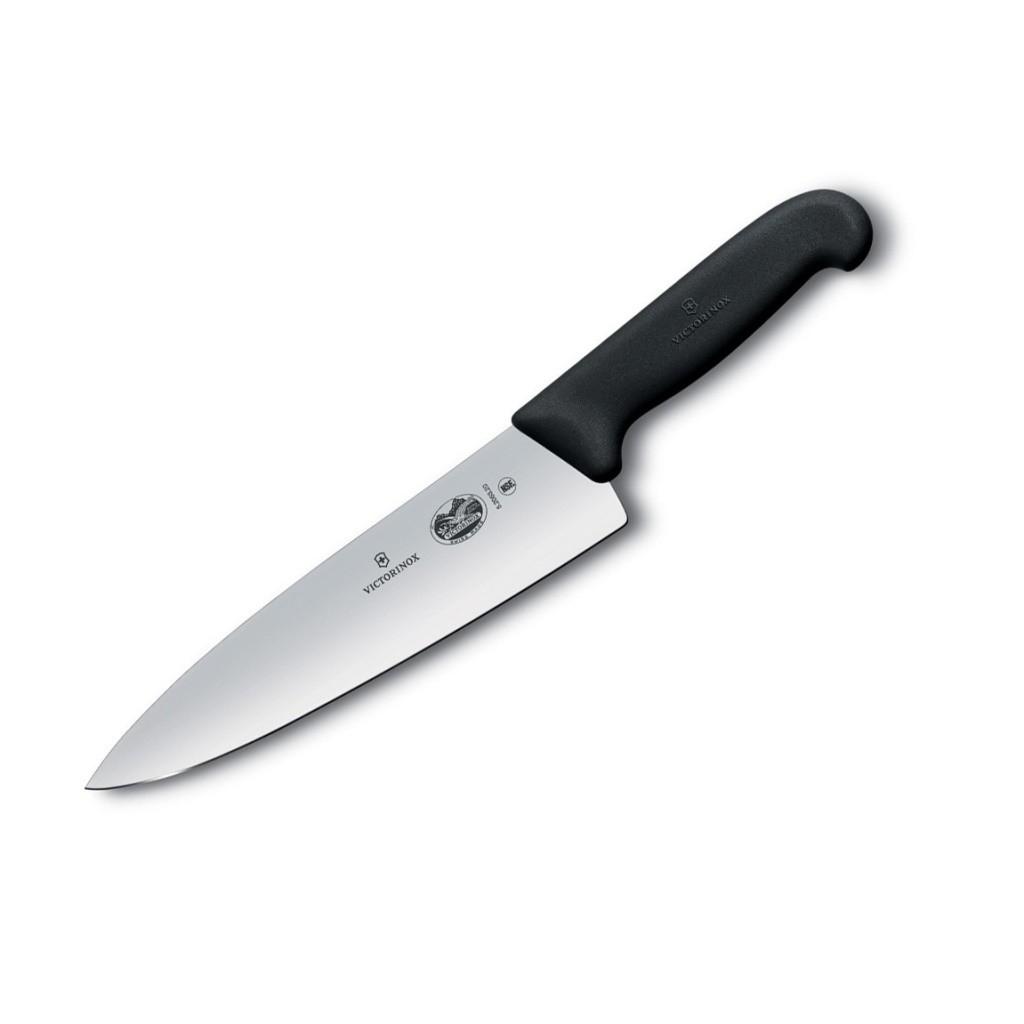 Dao bếp Victorinox Carving Knife màu đen (20cm, fibrox handle, extra broad blade) 5.2063.20