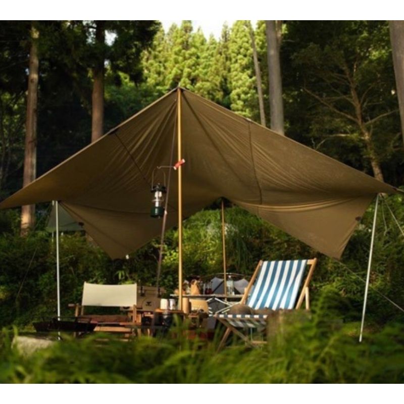 Bạt cắm trại campout tăng bạt mái che du lịch dã ngoại đồ cắm trại chống thấm nóng vải nhẹ A139