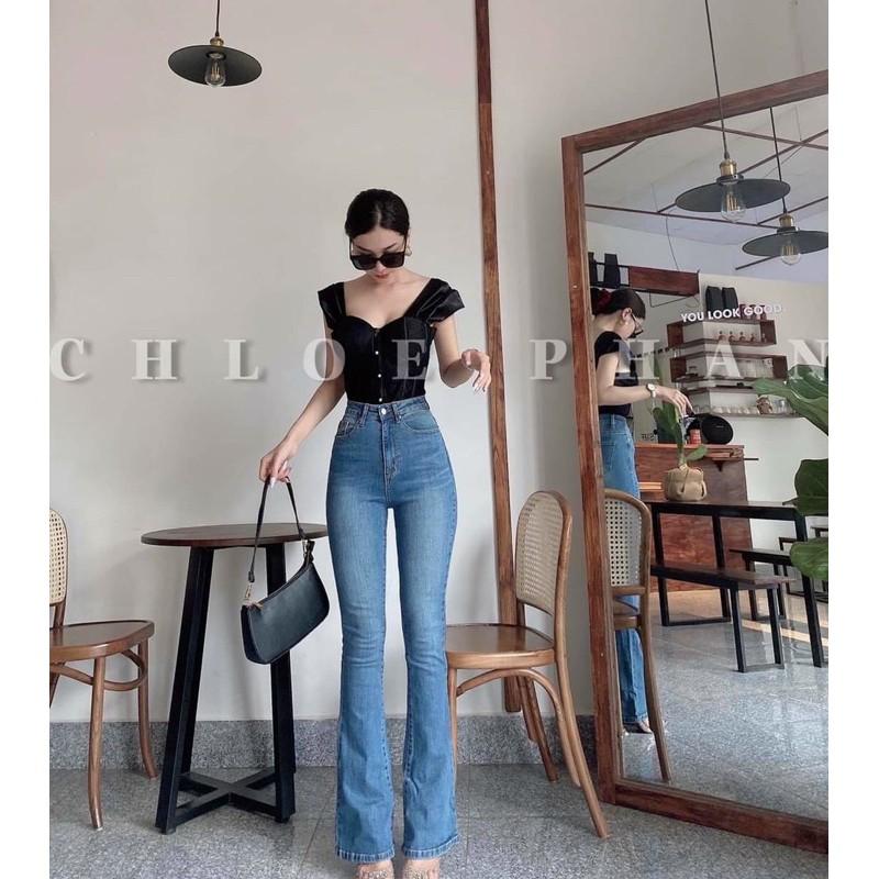 QUẦN JEANS LOE DÁNG DÀI- ống Bass dài jeans mềm giãn