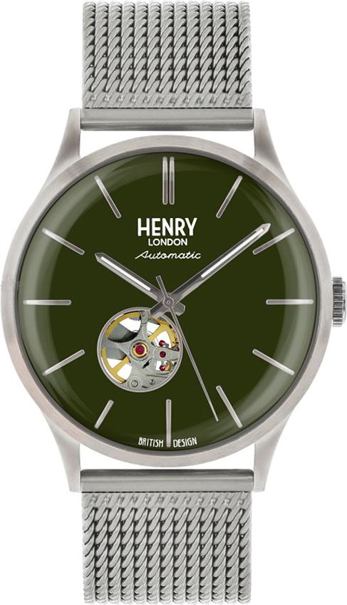 Đồng Hồ Nam Dây Thép Không Gỉ Henry London HL42-AM-0283 Heritage Automatic (42mm) + Dịch Vụ Khắc Tên