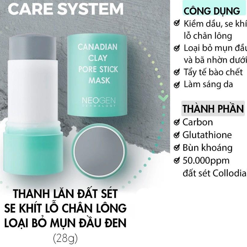 Thanh Lăn Mụn Đậu Đen Se Khít Lỗ Chân Lông NEOGEN 28G