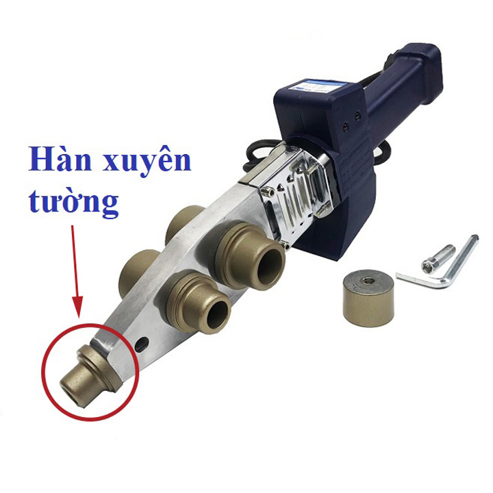 Máy hàn nhiệt ống nhựa PPR chỉnh nhiệt tự động 800W - Tản nhiệt mang cá, đầu hàn 20-32mm