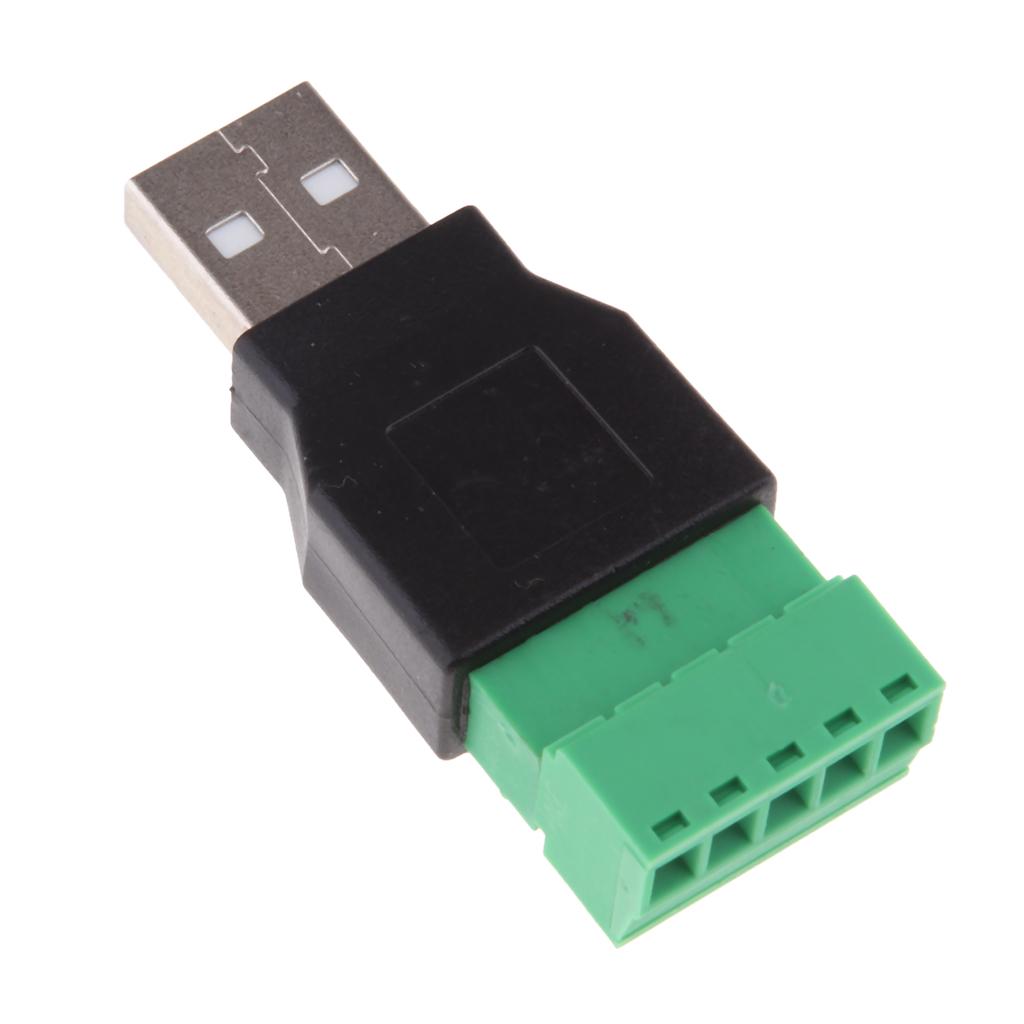 USB 2.0 Type A Male to 5 Pin Screw with  Connector