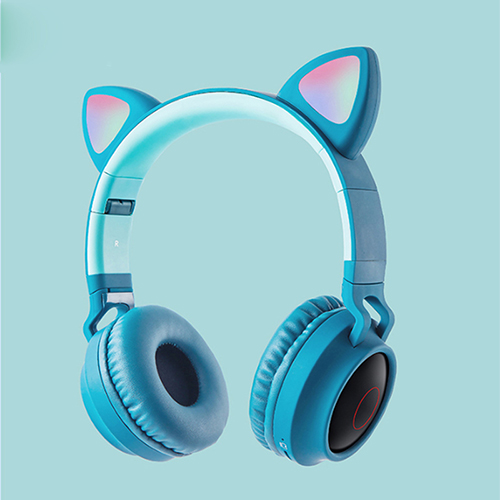 Tai nghe Bluetooth tai mèo đáng yêu có mic đàm thoại cao cấp, tai nghe mèo có đèn phát sáng cute tai nghe tai mèo thời trang, headphone Bluetooth đáng yêu có thể sử dụng khi chơi các tựa game online