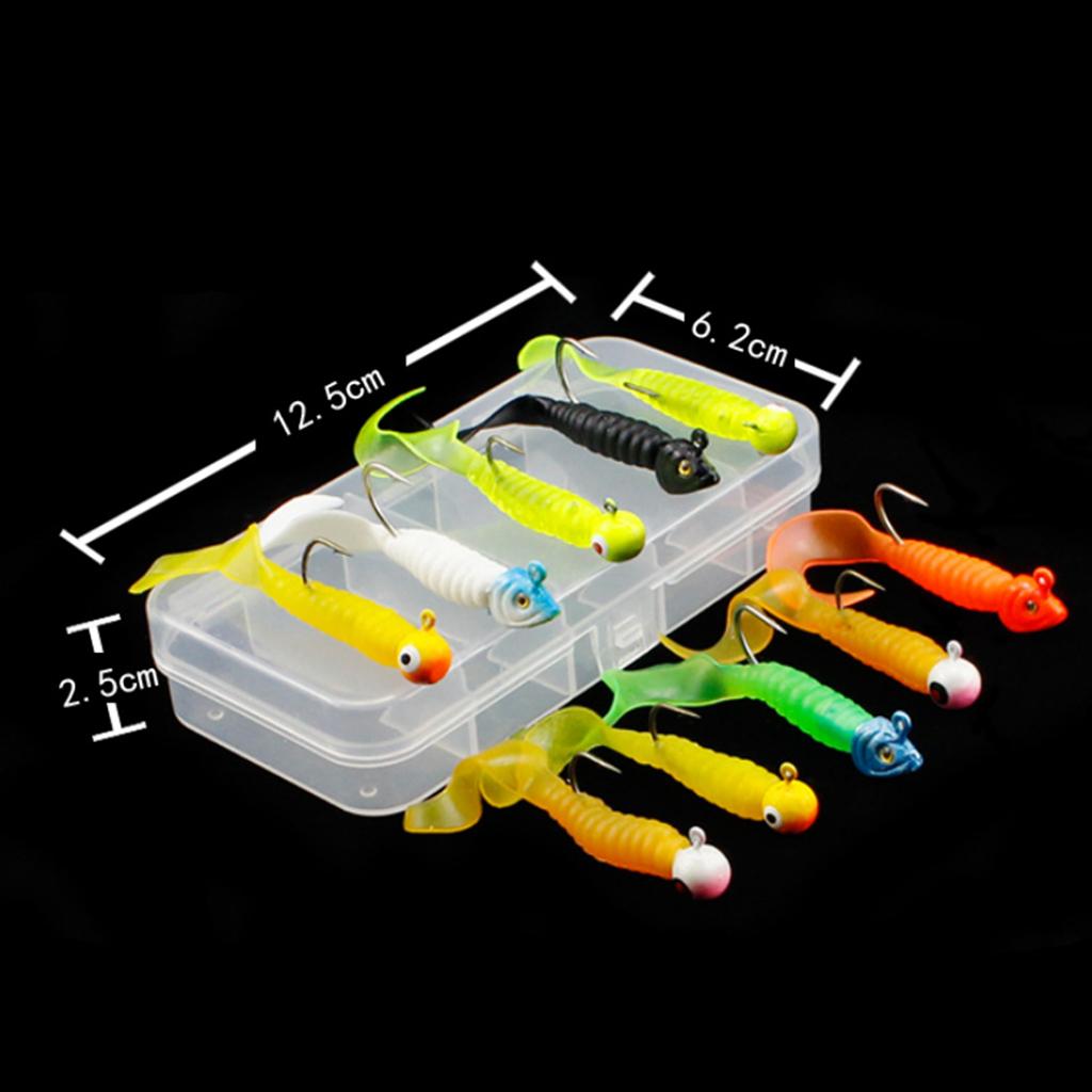 10x Worm Shaped Baits Soft Bait Fishing Lures Replacement Fishing Gears