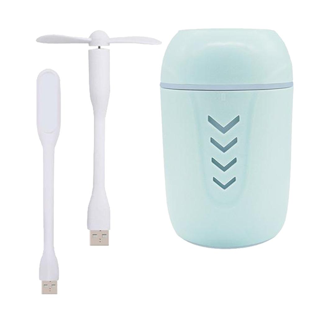 Mini USB Humidifier Small Personal Humidifier with LED Light Super Quiet Portable Desktop Humidifier for Travel Office Car