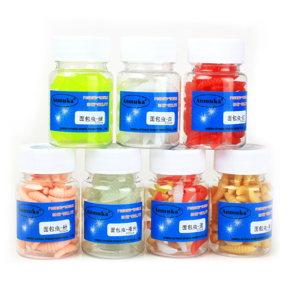 1 Box Imitation Worm Artificial Soft Bait Fishing Lure Red