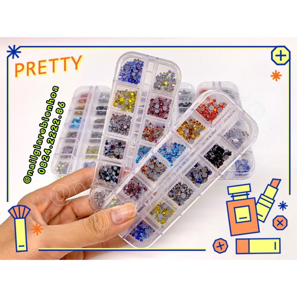 Khay đá mix size mix màu chân keo siêu sáng yhb