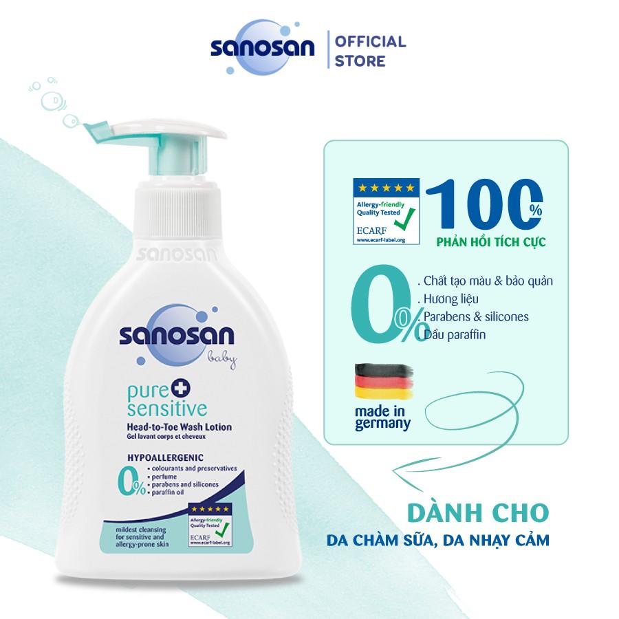 Sữa tắm gội dịu nhẹ Sanosan cho da nhạy cảm 200ml