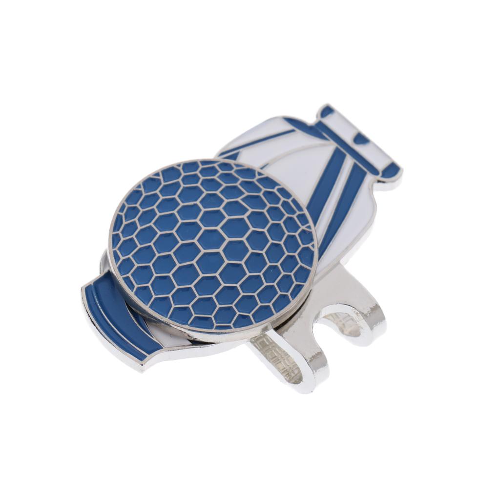Alloy Golf Magnetic Ball Marker with Hat Clip Golf Accessories, Blue