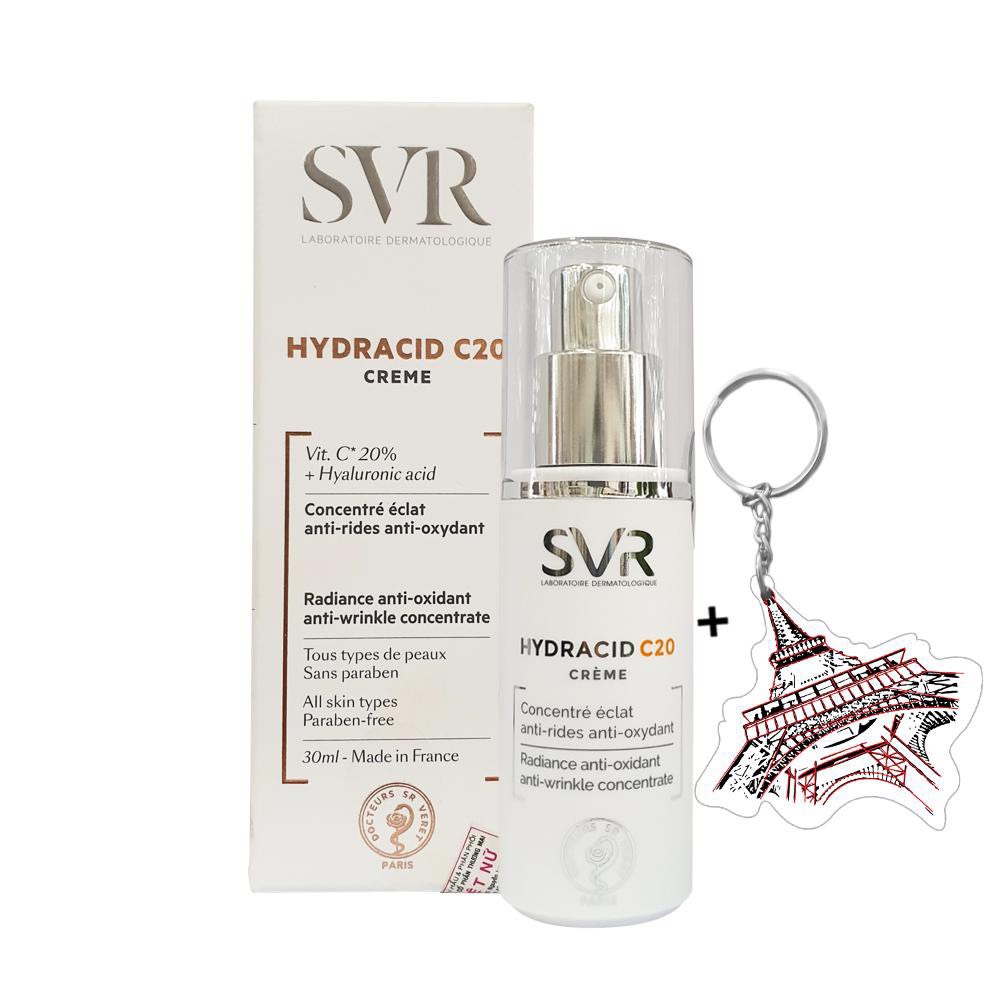 Kem Dưỡng Chống Nhăn Và Làm Sáng Da SVR Hydracid C20 30ml + Tặng Kèm 1 Móc Khóa Hình Tour Eiffel Viền Đỏ