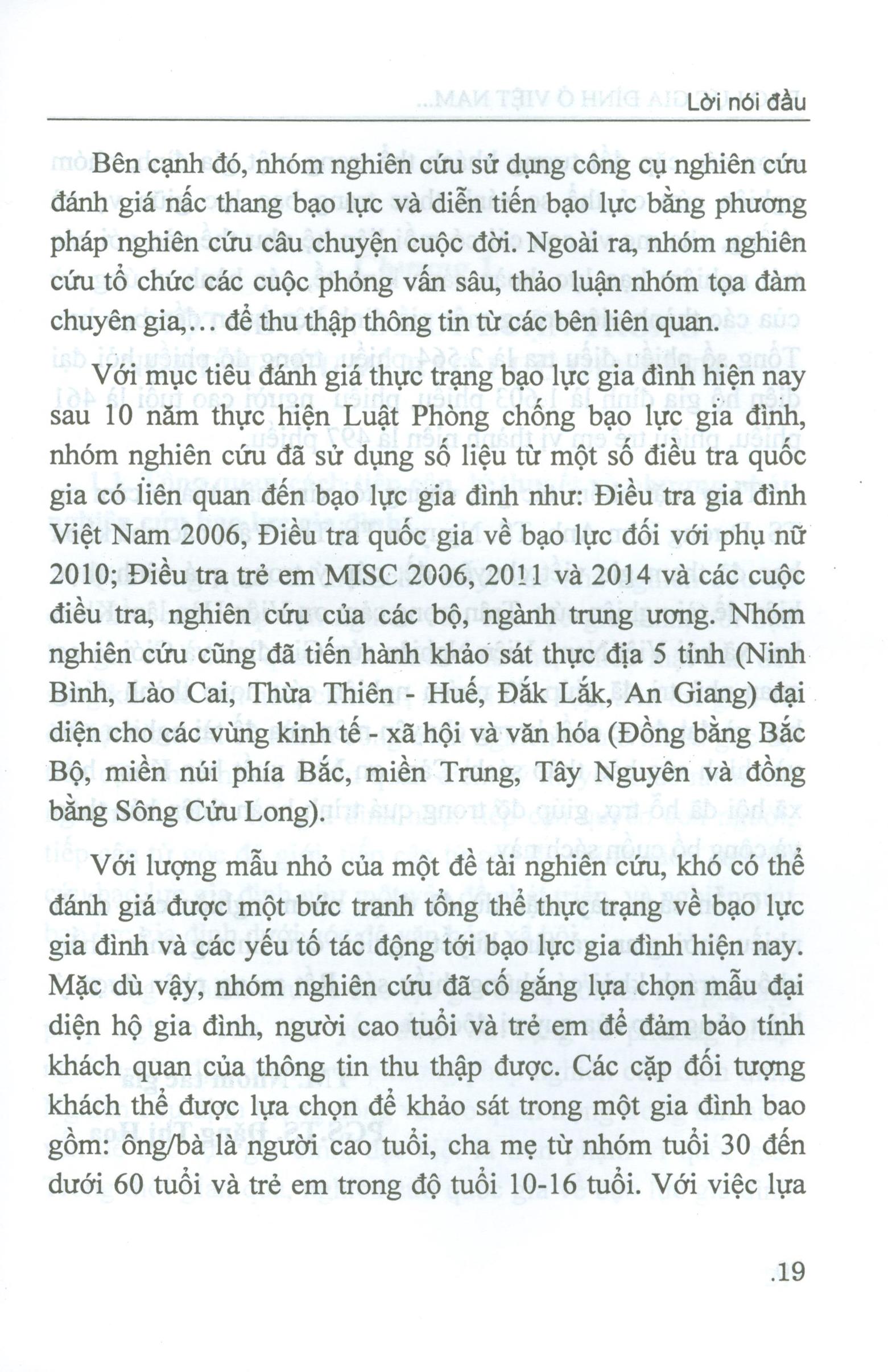 Bạo Lực Gia Đình Ở Việt Nam - Thực Trạng Và Các Yếu Tố Tác Động (Sách chuyên khảo)