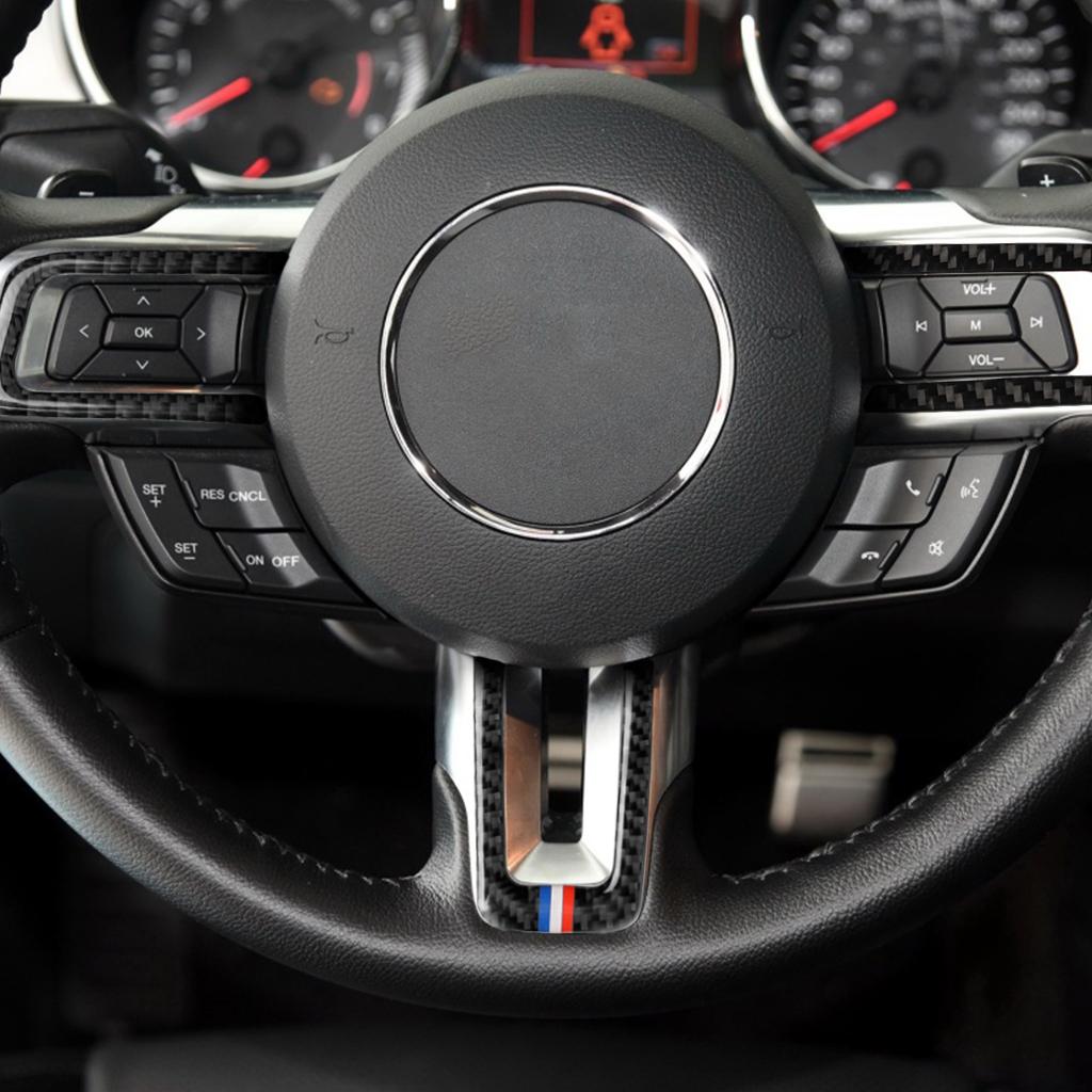 For 2015 17 Car Decoration Steering Wheel Covers Trim Sticker