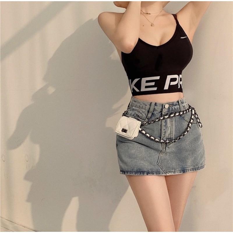 CHÂN VÁY JEANS XANH NHẠT